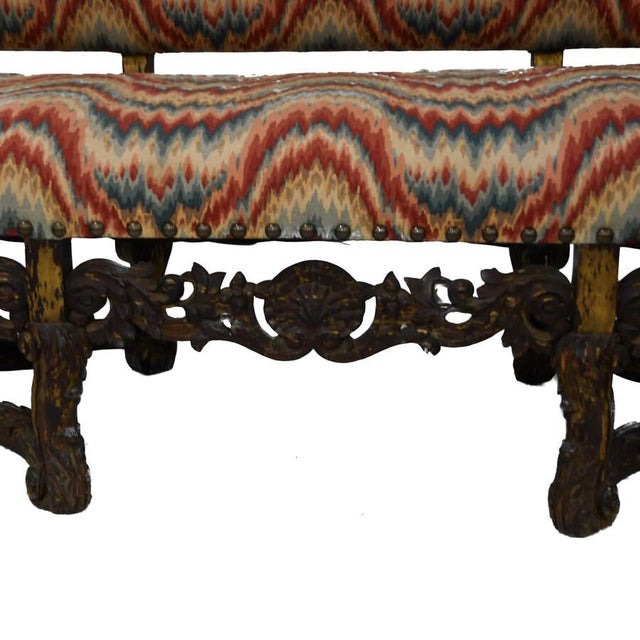 Traditional Early 20th Century Antique German Walnut and Upholstered Sofa For Sale - Image 3 of 6