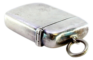 Plain Silver Matchbox with Hanging Ring