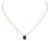 1.6Ct Red Spinel Solitaire Pendant Necklace With Chain in Solid 14k Gold, 8x6mm For Sale