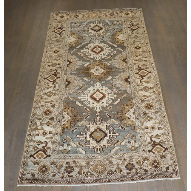 Textile Persian Malayer Small Antique Runner rug no. j5182 For Sale - Image 7 of 11