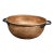Antique Hand-Hammered Copper Bowl With Wrought Iron Handles For Sale
