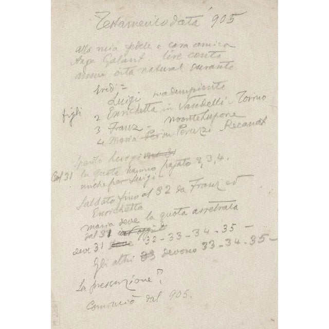 The Station is an original drawing in pencil realized by Gabriele Galantara, with the handwriting of the artist on the...