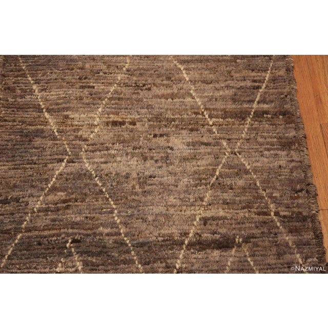 2020s Nazmiyal Collection Brown Modern Moroccan Design Runner Rug For Sale - Image 5 of 7