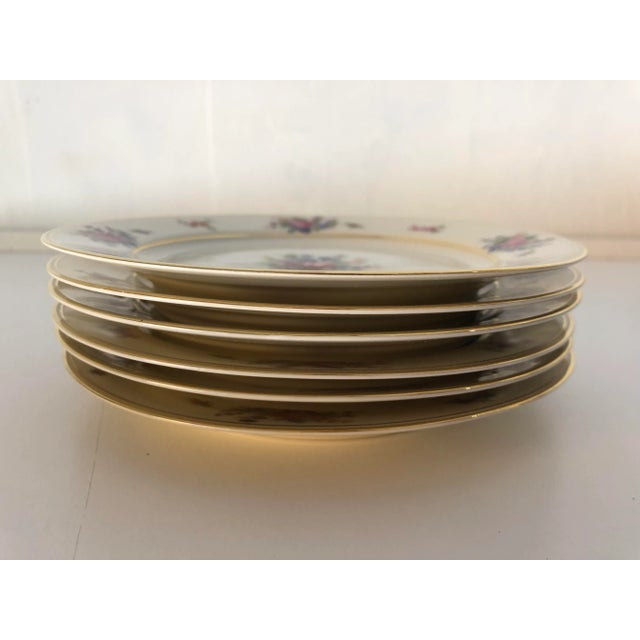 Victorian Vintage Tirschenreuth "Queen's Rose" Pattern Dessert Plates- Set of 6 For Sale - Image 3 of 6