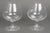 2 crystal cognac glasses. Two crystal glasses for Cognac. H: 16cm, D: 13cm.