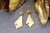 Olive Leaf Shaped Gold Earrings, Set of 2 For Sale - Image 6 of 6