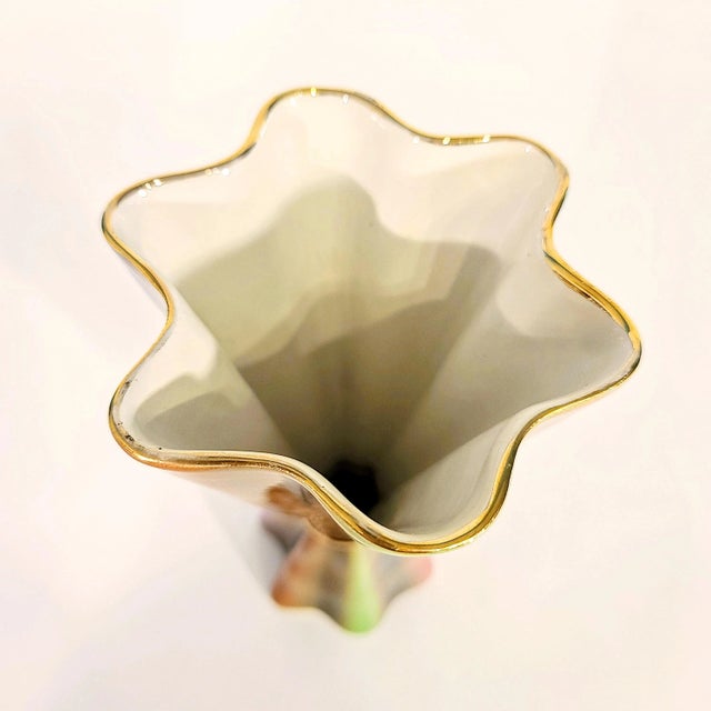 1950's Italian Secas Sesto Fiorentino Rainbow Glaze Vase For Sale - Image 4 of 7