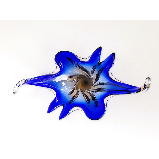 Handmade Cobalt Blue Murano Glass Bowls, Italy, 1970s, Set of 2 For Sale - Image 13 of 17