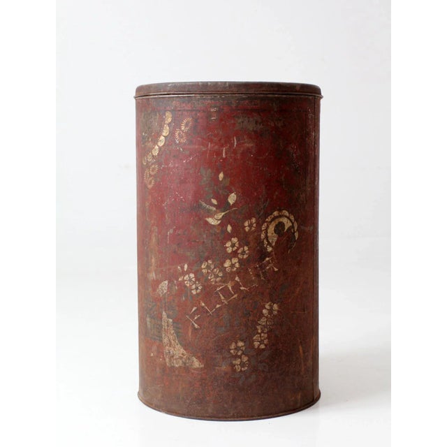 Antique Metal Flour Bin For Sale - Image 4 of 12