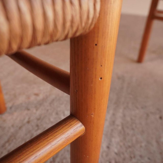 Brown Italian Rush Dining Chairs, 1960s, Set of 2 For Sale - Image 8 of 14