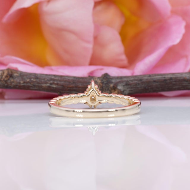 Gold Earth Mined Diamond Band, Solid 14k Gold, Natural Diamond Stacking Band, Size 6.75 For Sale - Image 8 of 9