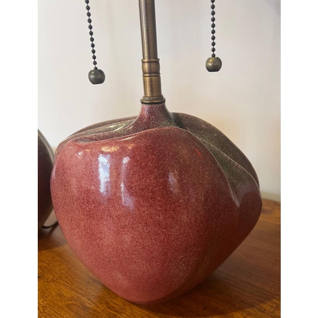 Pair of French 1960s Tim Orr Art Pottery Mid Century Table Lamps For Sale In New York - Image 6 of 12