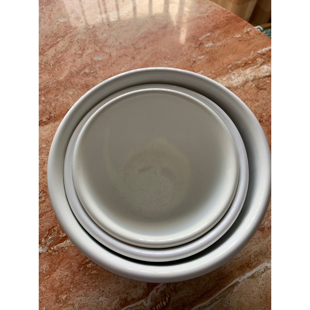 1980s Terracotta/Ceramic Nesting Bowls- Set of 3 For Sale - Image 4 of 4