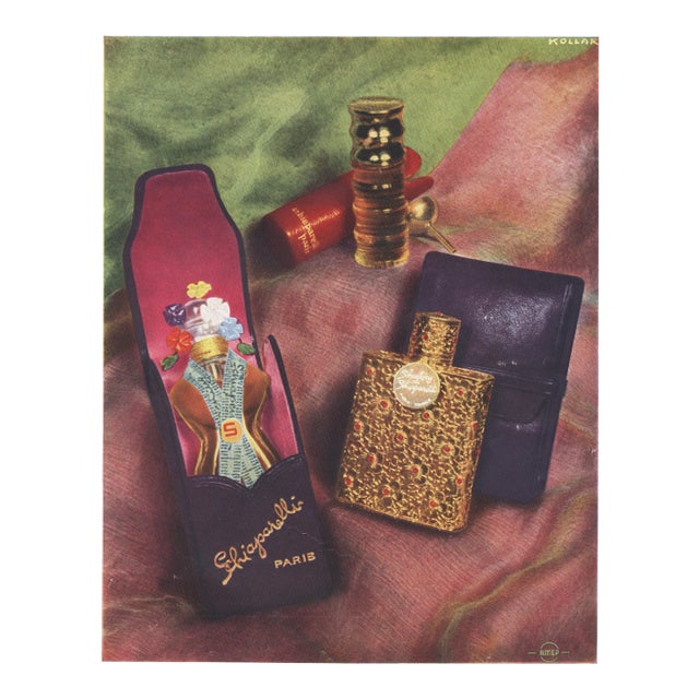 1953 Mid-Century French Perfume Advertising Print-Schiaparelli For Sale