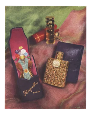 1953 Mid-Century French Perfume Advertising Print-Schiaparelli