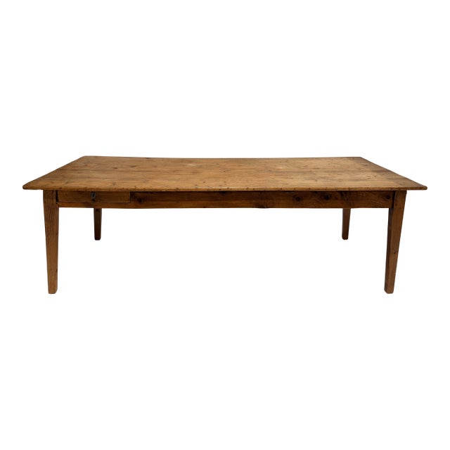 Early 19th Century French Pine Farm Table For Sale
