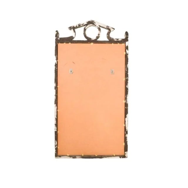 Wood Chippendale-Style Chinoiserie Silver Leaf Mirror For Sale - Image 7 of 8