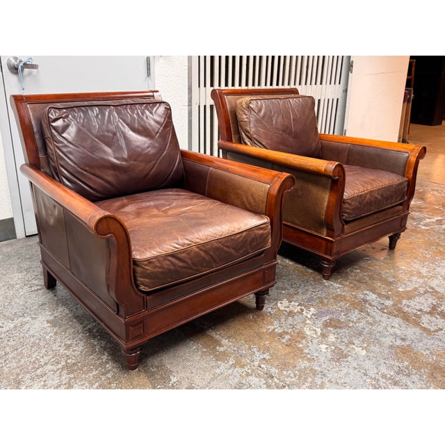 Traditional Martha Stewart Signature for Bernhardt Lounge Armchairs, Pair For Sale - Image 3 of 12