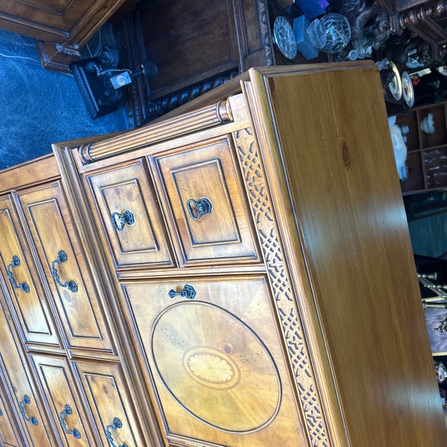 Art Deco 1950’s Carribean Style Highboy Dresser For Sale - Image 3 of 12