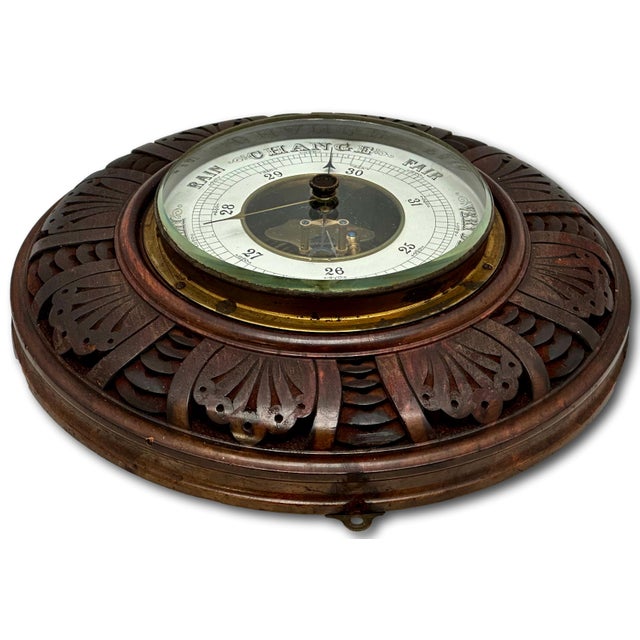 This is a Very Nice Looking & Good Quality Authentic Antique Wall Barometer. It Comes from the Tail End of the Classic...