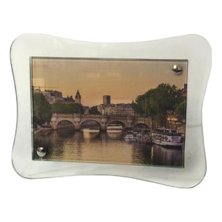 Crystal Glass Portrait Frame, Italy, 1930s-1940s For Sale