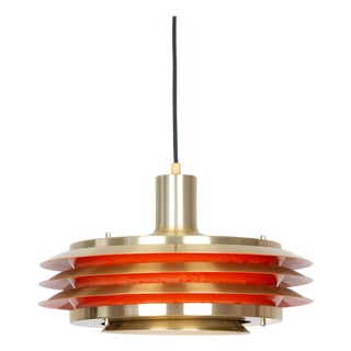 Vintage Swedish Pendant Lamp by Carl Thore for Granhaga Metallindustri, 1960s For Sale