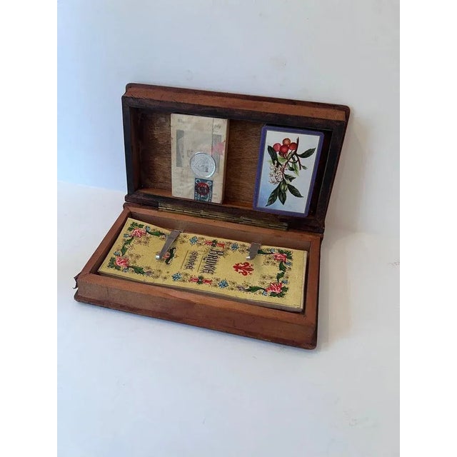 Brown Leather Bound Hinged Book for Storage and Document Storage For Sale - Image 8 of 11