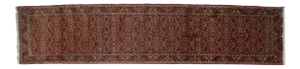 1970s Vintage Persian Bijar Runner - 3′ × 12′10″
