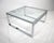 Mid-Century Modern Milo Baughman Styled Chrome Glass Coffee Table For Sale - Image 3 of 9