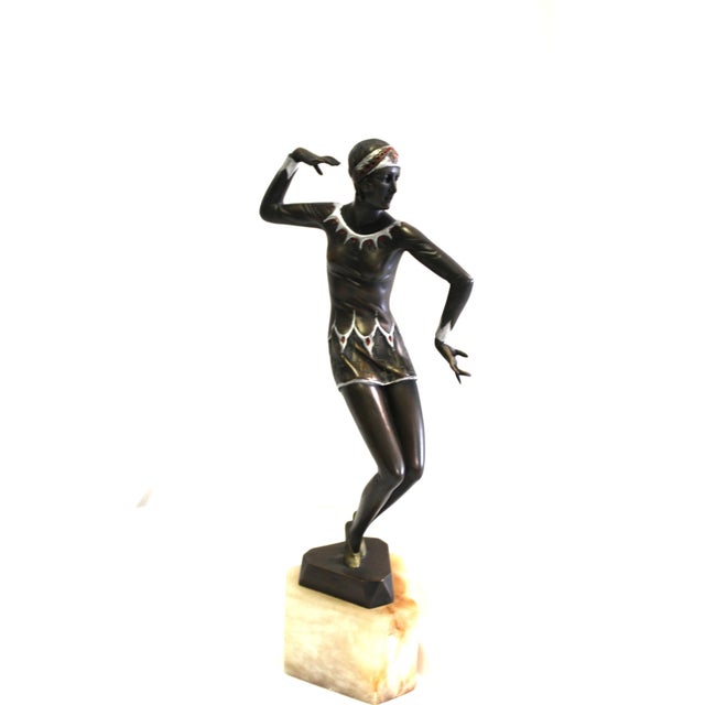1990s Mid Century/Modern/Deco Style Bronze Girl Dancer England For Sale - Image 11 of 18
