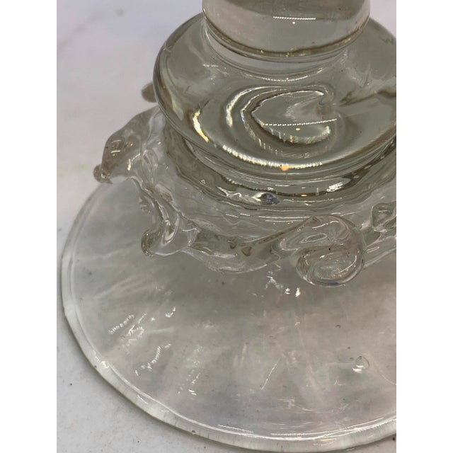 Blue Vintage 1940s Hand Blown Cobalt Glasses - Set of 4 For Sale - Image 8 of 9