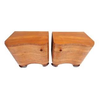 Bedside Tables by Jindrich Halabala for Up Závody, 1950s, Set of 2 For Sale