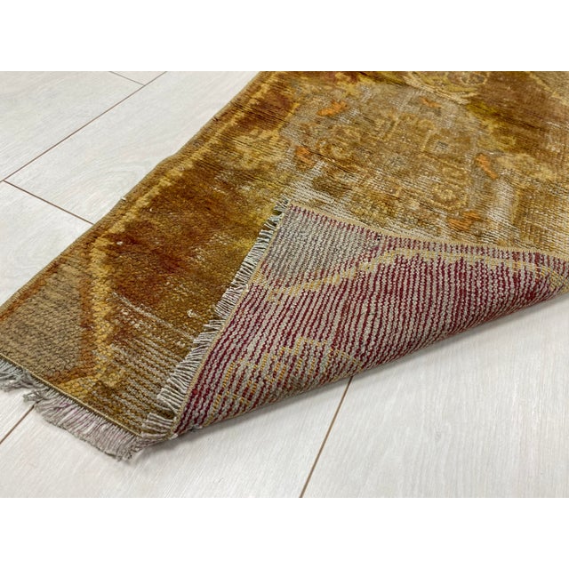 Small Vintage Door Mat Rug For Sale - Image 4 of 5