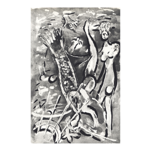 1960 Marc Chagall Héliogravure 7 "The Flood" From Dessins Pour La Bible