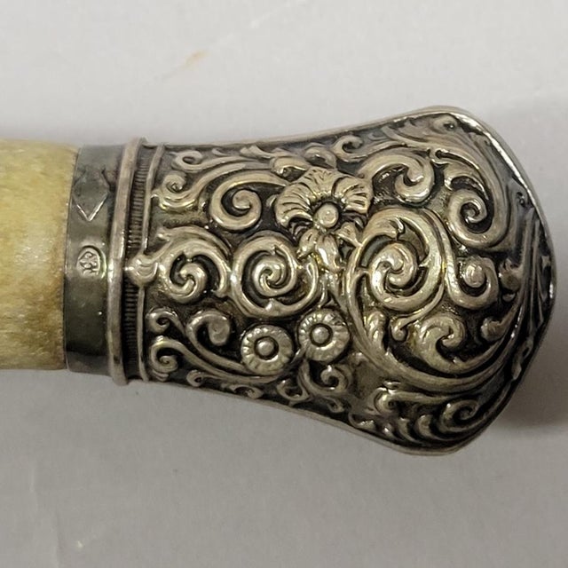 Antique Harrison Brothers & Howson Sheffield Silver Fish Serving Knife For Sale In Raleigh - Image 6 of 7