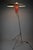 Mid-Century Tripod NX 38 Floor Lamp with Red Cone and Grey Saucer Shade by Louis Kalff for Philips, Netherlands, 1950s For Sale - Image 9 of 14