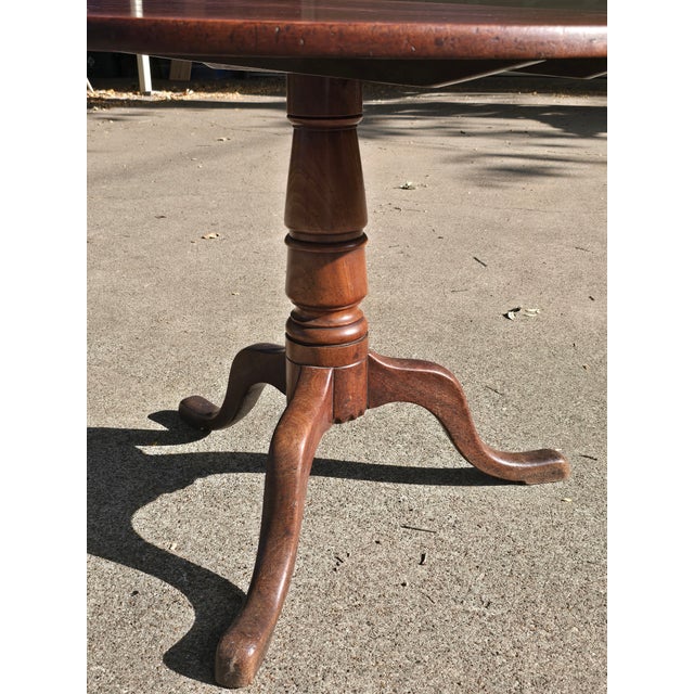 Wood Antique English Regency Mahogany Round Tilt Table, 18th Century For Sale - Image 7 of 14