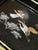 Black Set of 3 Mid 20th Century Japanese Maki Style Black Lacquer Effect Resin Two Trays Gold Painted Cranes For Sale - Image 8 of 13