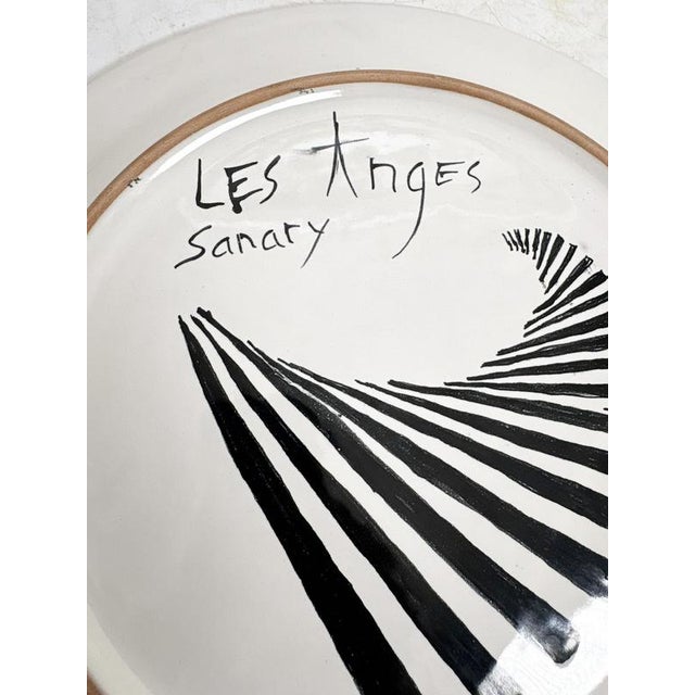 Ceramic Vintage French Ceramic Plate, 1980 For Sale - Image 7 of 11