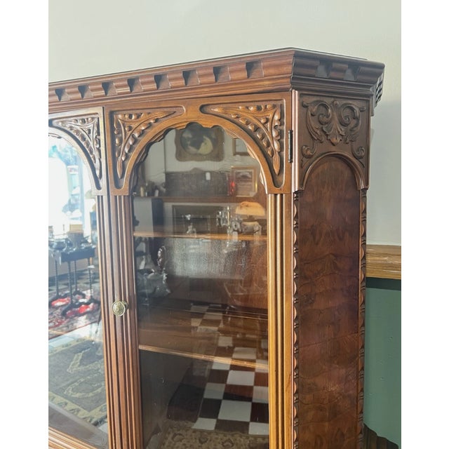 1900 - 1909 Antique French Carved Wood Hutch For Sale - Image 5 of 17