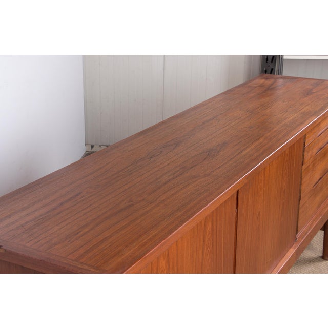 Brown Danish Brutalist Sideboard in Teak by Henning Kjaernulf for Vejle Stole, 1960s For Sale - Image 8 of 18