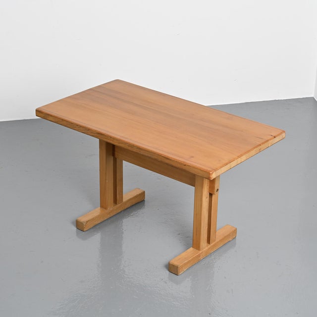 1970s Elm Dining Table by Charlotte Perriand for Les Arcs, France, 1970s For Sale - Image 5 of 13