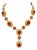 Bochic “Capri” Vintage Ruby & Yellow Sapphire Necklace - 18K & Silver For Sale
