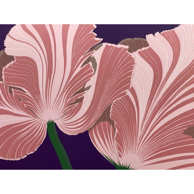 Post Modern Serge Samama Tulips Serigraph, 1983 For Sale - Image 4 of 14