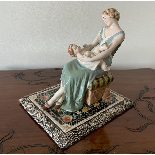 Art Deco Maternity Statuette by Vincenzo Bertolotti, 1930s For Sale - Image 3 of 18
