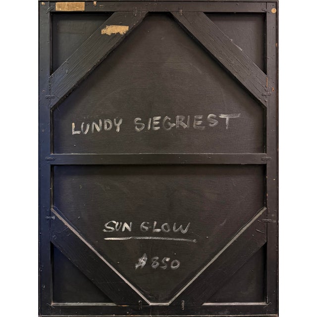 'Sun Glow' by Lundy Siegriest, Mid-Century Large Abstract in Saffron and Rust, San Francisco Bay Area For Sale - Image 9 of 10