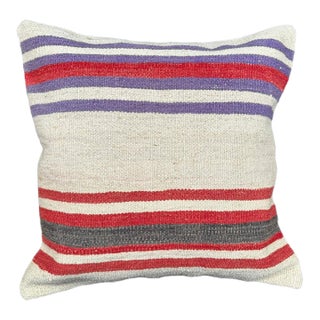 Turkish Hemp Pillow Cushion Natural Beige Red Cushion Cover 20x20 For Sale