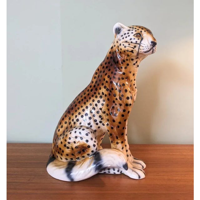 Vintage Ceramic Leopard, Italy, 1960s For Sale - Image 8 of 8