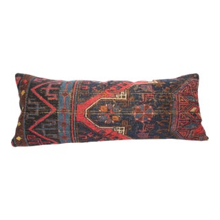 Antique Caucasian Embroidery Sumak Pillow Cover -19'' X 39'' For Sale
