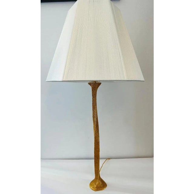 Pair of French Fondica Golden Bronze 90’s Table Lamps For Sale - Image 11 of 13